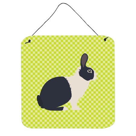 MICASA Dutch Rabbit Green Wall or Door Hanging Prints6 x 6 in. MI229748